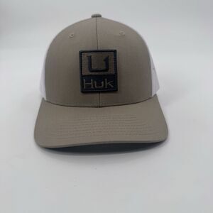 Huk Huk'd Up Trucker Hat Cap Tan And White Adjustable Snapback Fast Shipping